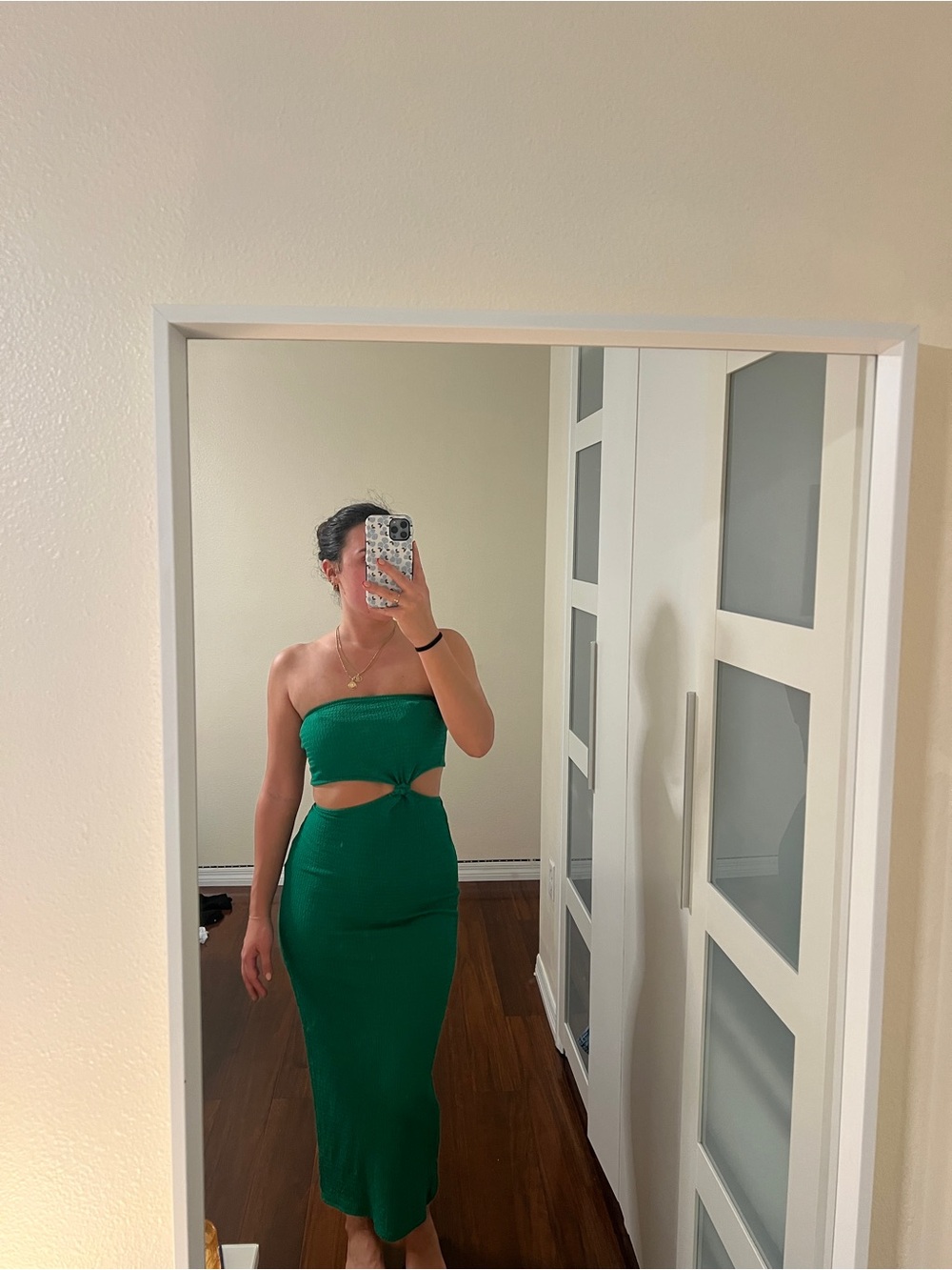 Emerald Green Knit Midaxi Skirt